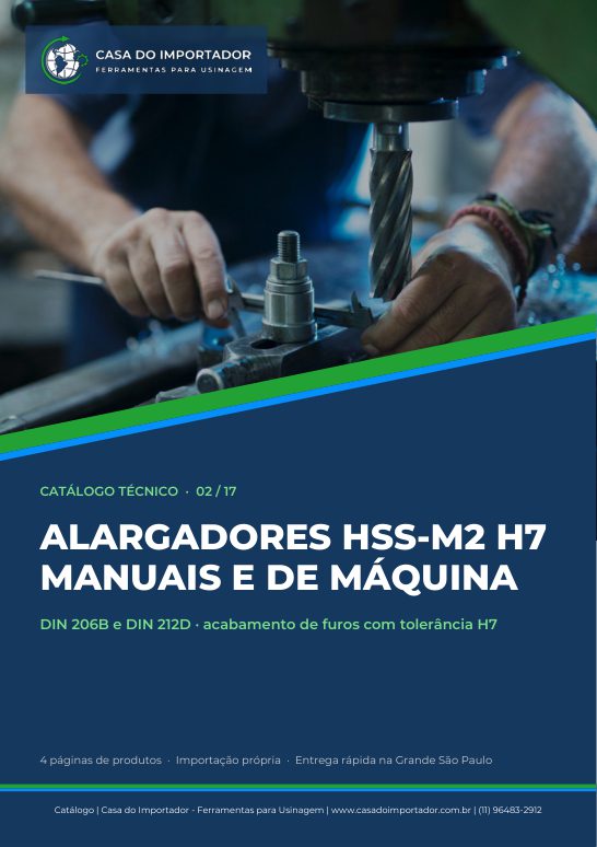 Capa do catálogo Alargadores HSS-M2 em PDF