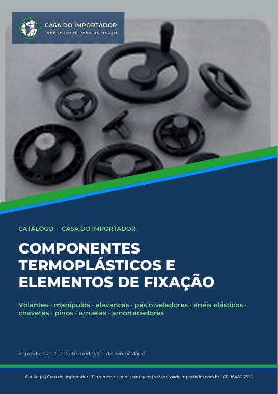 Capa do catálogo Componentes Termoplásticos e Elementos de Fixação em PDF