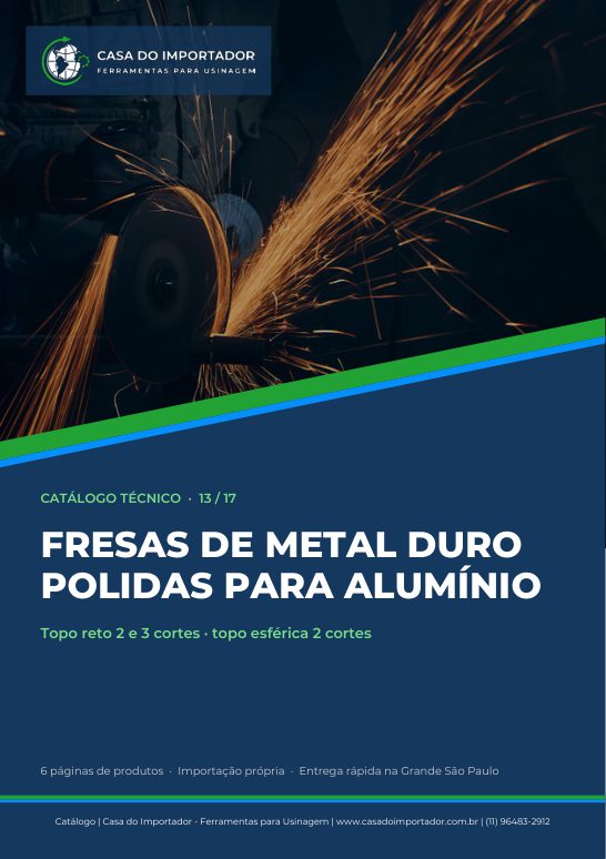 Capa do catálogo Fresas para Alumínio em PDF