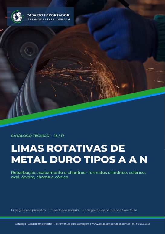 Capa do catálogo Limas Rotativas de Metal Duro em PDF