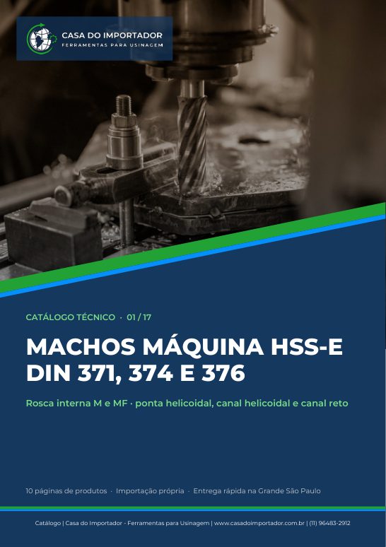 Capa do catálogo Machos Máquina HSS-E em PDF