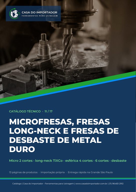 Capa do catálogo Microfresas e Long-Neck em PDF