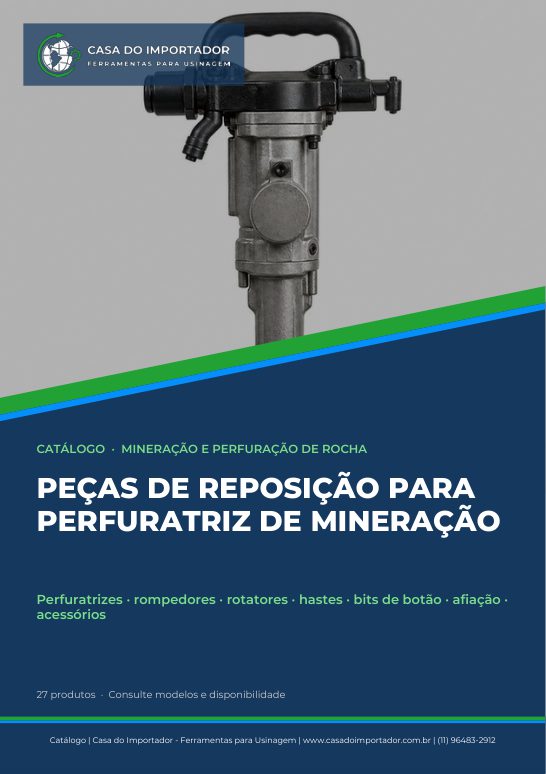 Capa do catálogo Peças de Reposição para Perfuratriz de Mineração em PDF