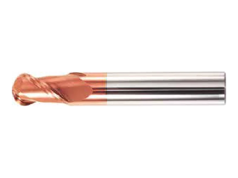 Fresa Topo Esférica MD 2 Cortes Bronze 55 HRC TiSiN