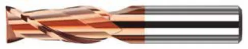 Fresa Topo Reto MD 2 Cortes Bronze 55 HRC TiSiN - imagem 2
