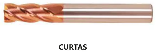 Fresa Topo Reto MD 4 Cortes Bronze 55 HRC TiXCo - imagem 2