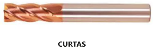 Fresa Topo Reto MD 4 Cortes Bronze 55 HRC TiXCo - imagem 3