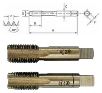Macho Manual Aço Rápido M2 Rosca BSP DIN 5156 - imagem 2