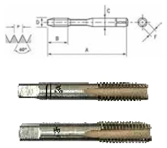 Macho Manual Aço Rápido M2 Rosca MF DIN 2181