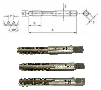 Macho Manual WS Aço Liga Rosca UNC ANSI - imagem 2