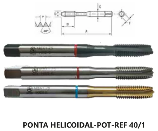 Macho Máquina M DIN 371 HSS-E 6H Haste Reforçada - imagem 2